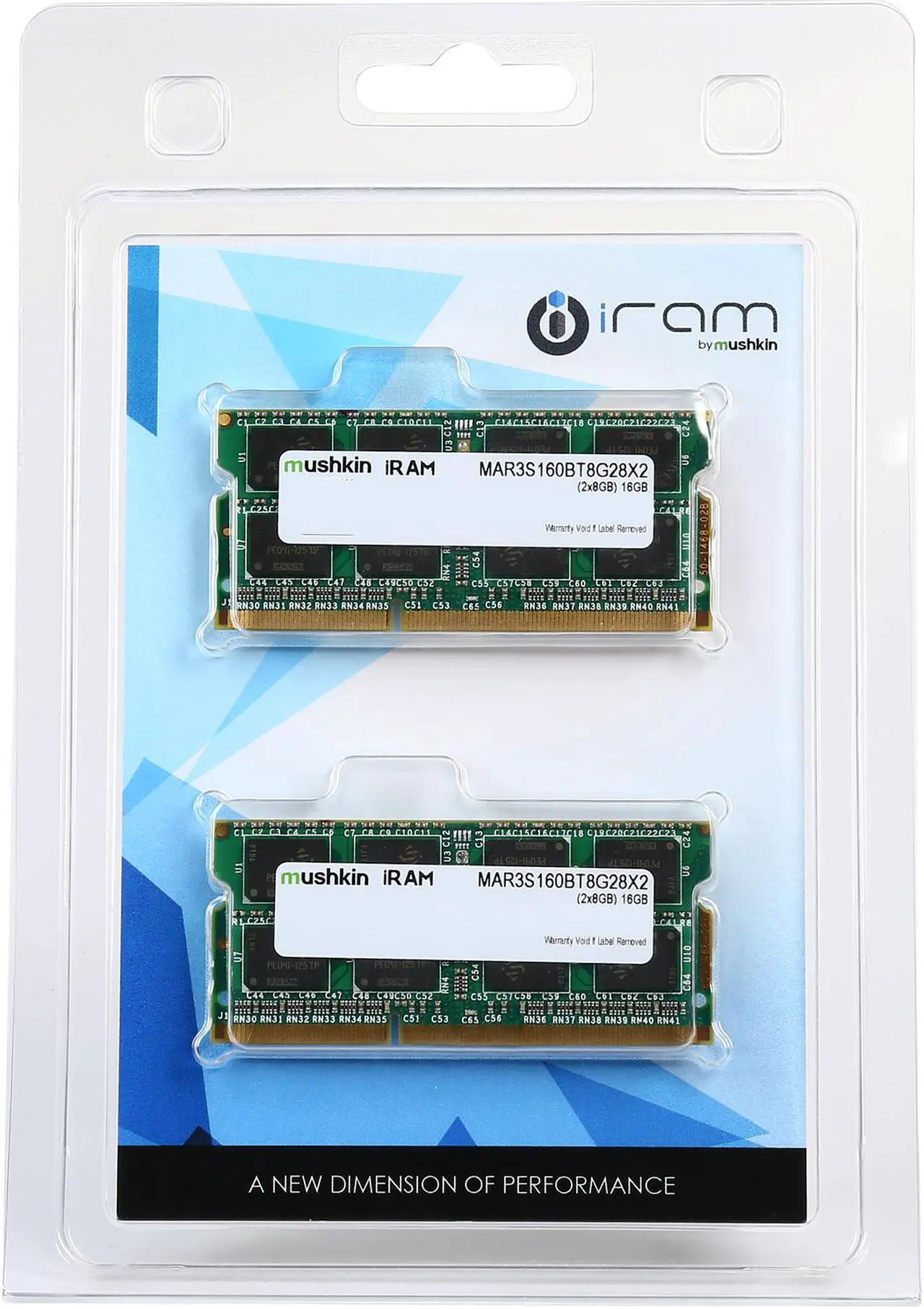 Alt view image 3 of 3 - Mushkin Enhanced iRam 16GB (2 x 8GB) DDR3 1600 (PC3 12800) Memory for Apple Model MAR3S160BT8G28X2