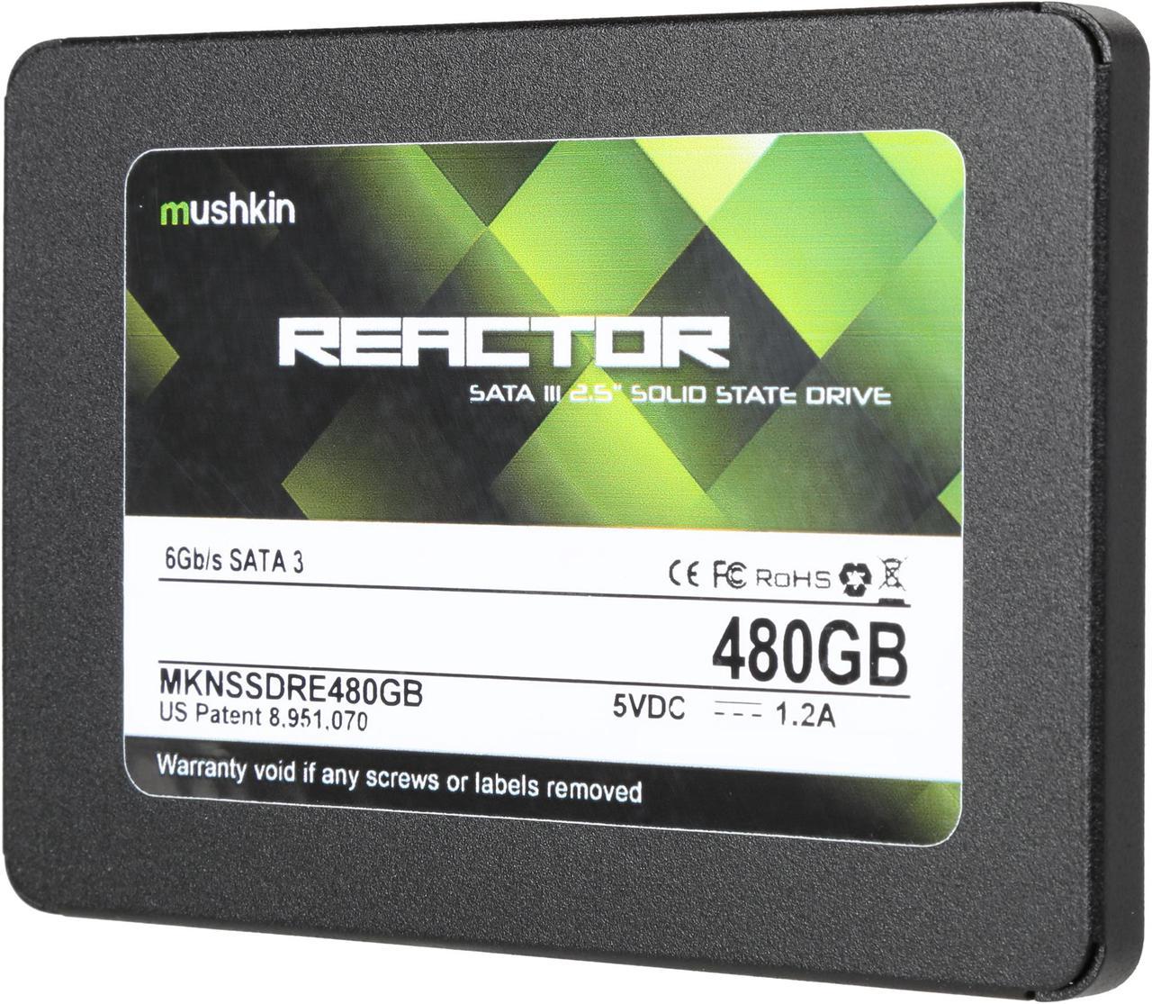 Mushkin Enhanced Reactor 2.5" 480GB SATA III MLC Internal Solid State Drive (SSD) MKNSSDRE480GB