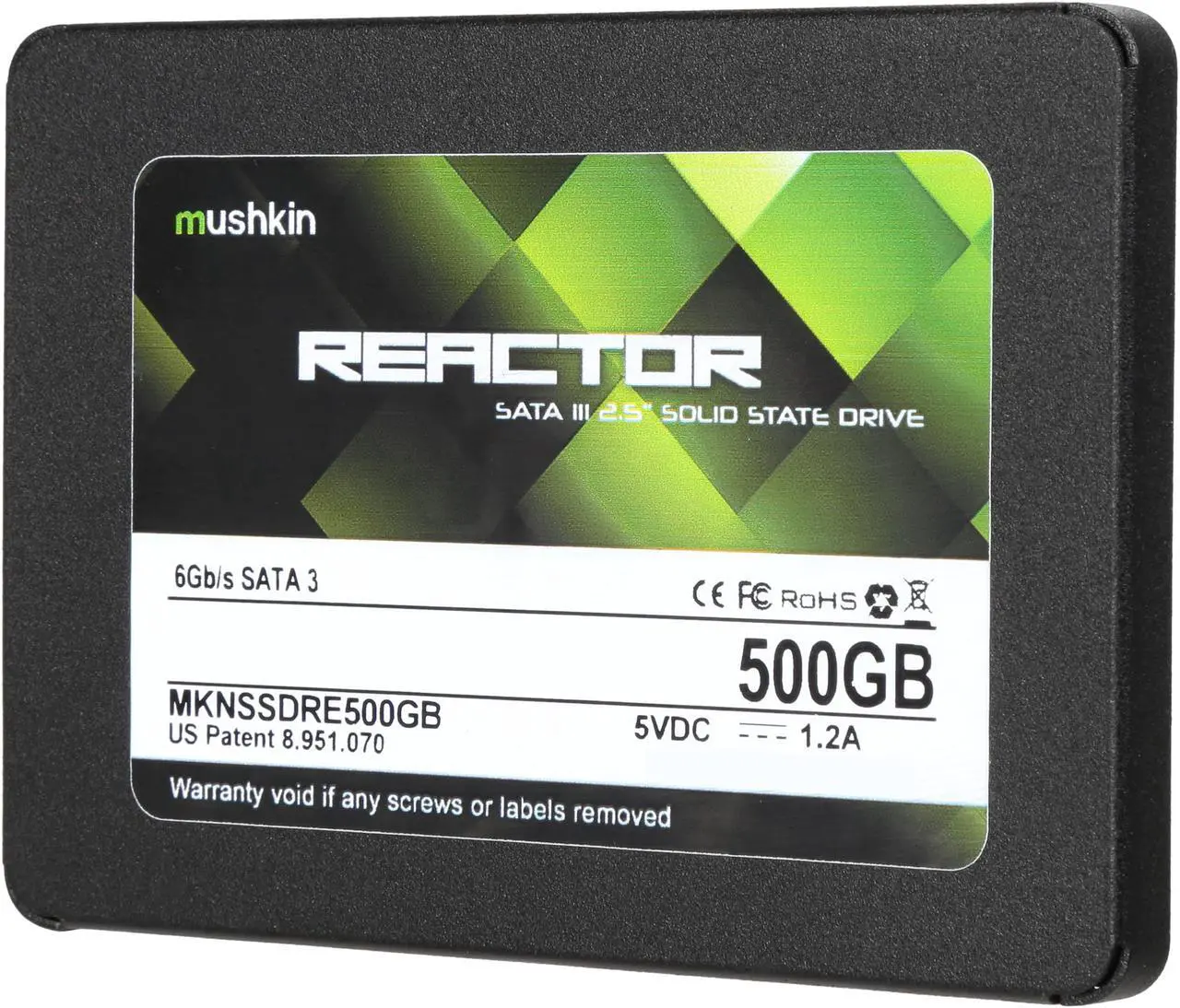 Main image of Mushkin Enhanced Reactor 2.5" 500GB SATA III MLC Internal Solid State Drive (SSD) MKNSSDRE500GB
