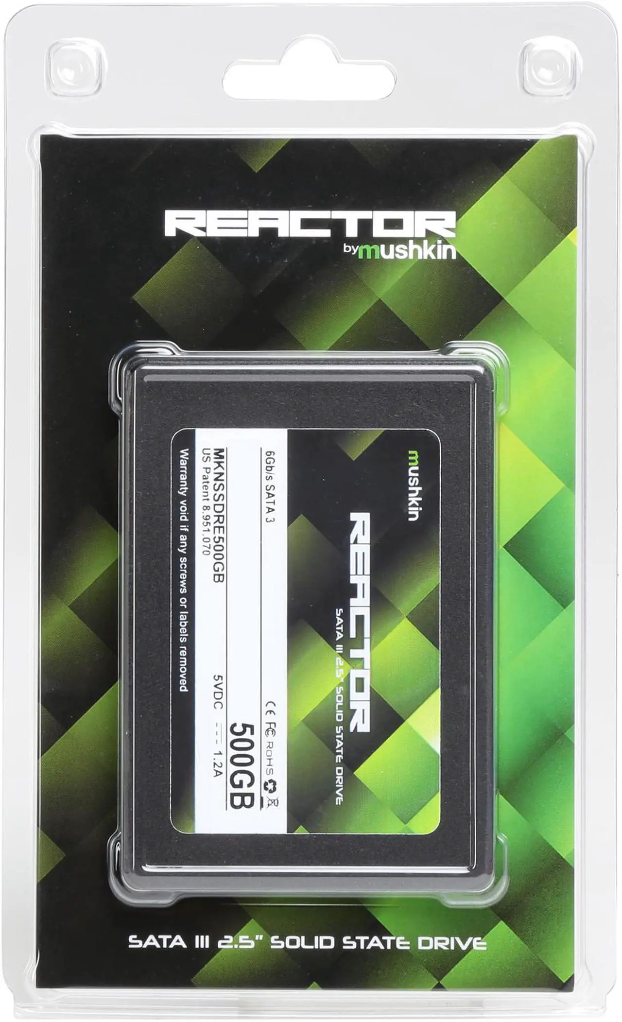Alt view image 6 of 5 - Mushkin Enhanced Reactor 2.5" 500GB SATA III MLC Internal Solid State Drive (SSD) MKNSSDRE500GB
