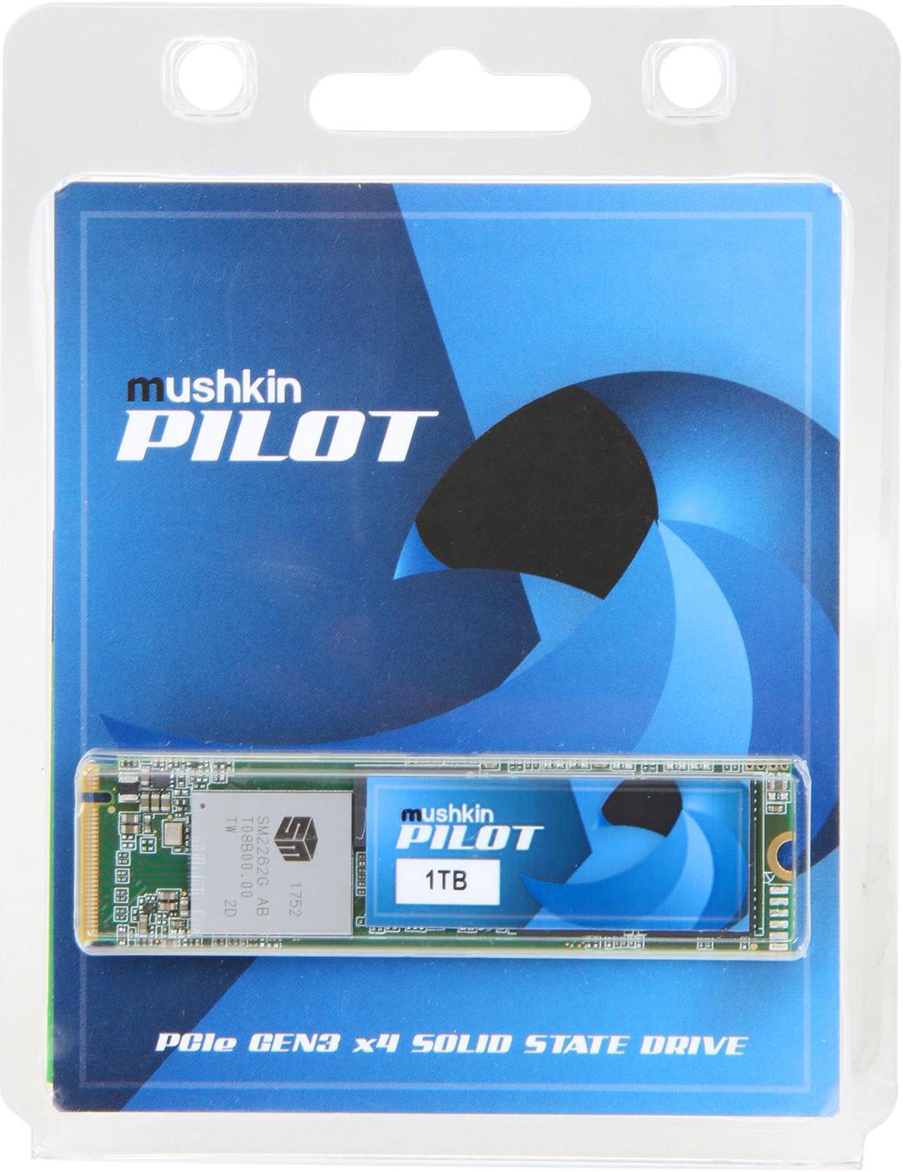 Alt view image 3 of 3 - Mushkin Enhanced Pilot M.2 2280 1TB PCIe Gen3 x4 NVMe 1.3 3D TLC Internal Solid State Drive (SSD) MKNSSDPL1TB-D8