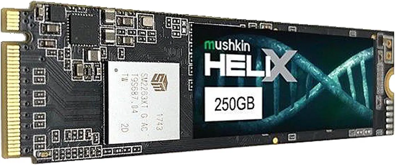 Alt view image 3 of 4 - Mushkin Enhanced Helix-L M.2 2280 250GB PCIe Gen3 x4 NVMe 1.3 3D TLC Internal Solid State Drive (SSD) MKNSSDHL250GB-D8