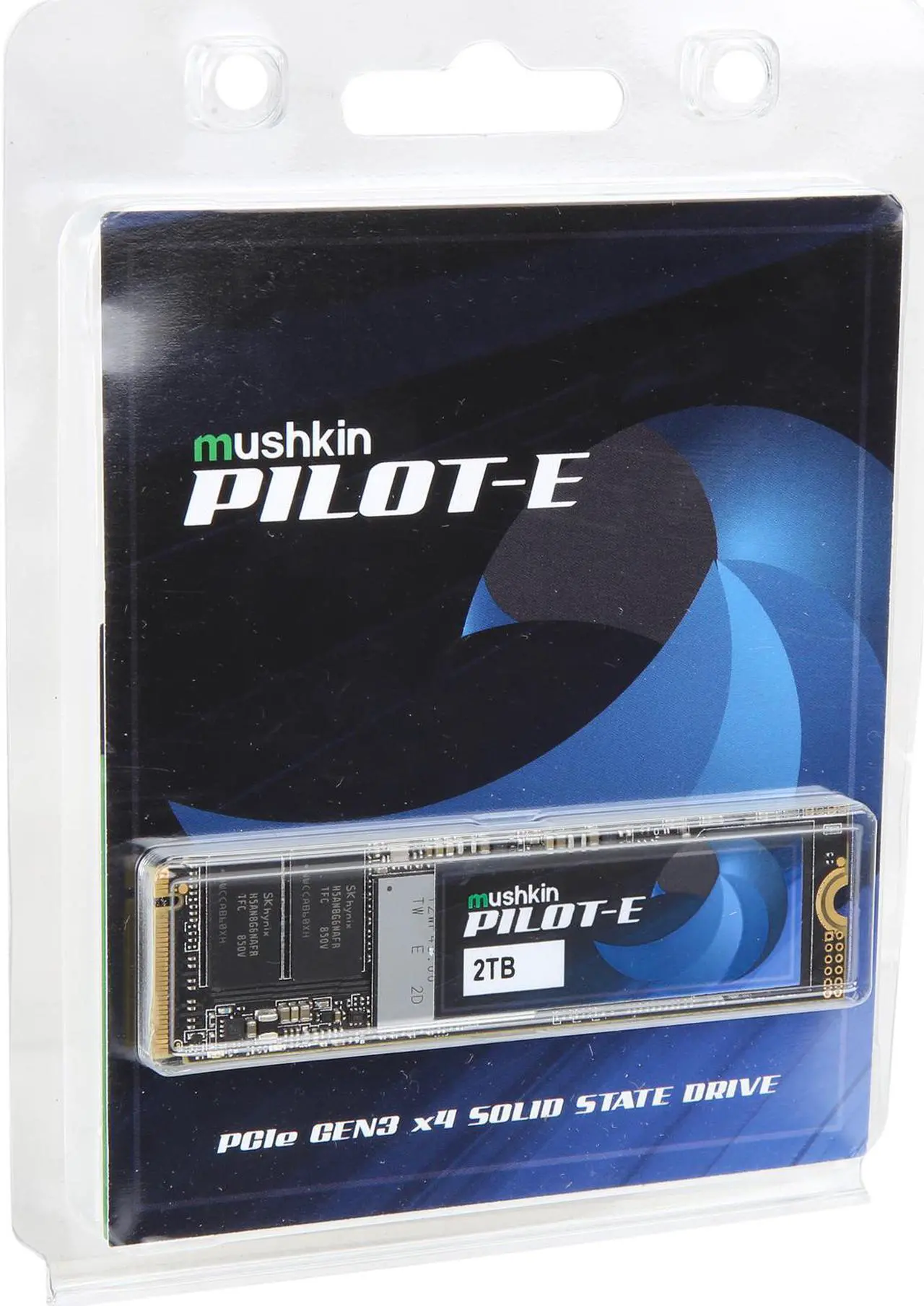 Alt view image 3 of 8 - Mushkin Pilot-E 2TB PCIe Gen3 x4 NVMe 1.3 M.2 (2280) Internal SSD - Up to 3,500MBs - Opal Data Encryption - MKNSSDPE2TB-D8
