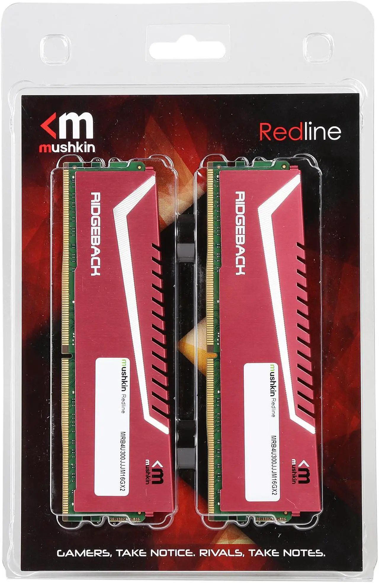 Alt view image 3 of 3 - Mushkin Enhanced Redline 64GB (2 x 32GB) DDR4 3200 (PC4 25600) Desktop Memory Model MRB4U320GJJM32GX2