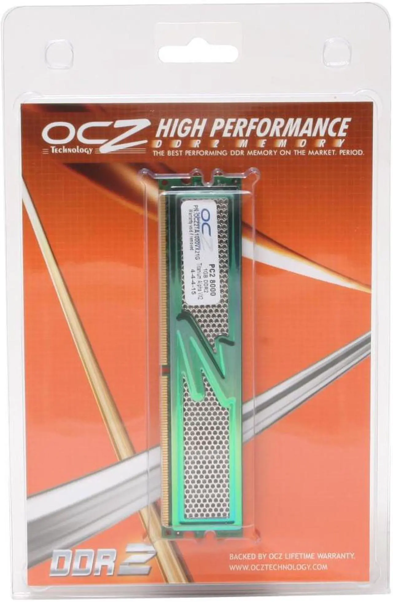 Alt view image 2 of 2 - OCZ Titanium Alpha VX2 1GB DDR2 1000 (PC2 8000) Desktop Memory Model OCZ2TA1000VX21G