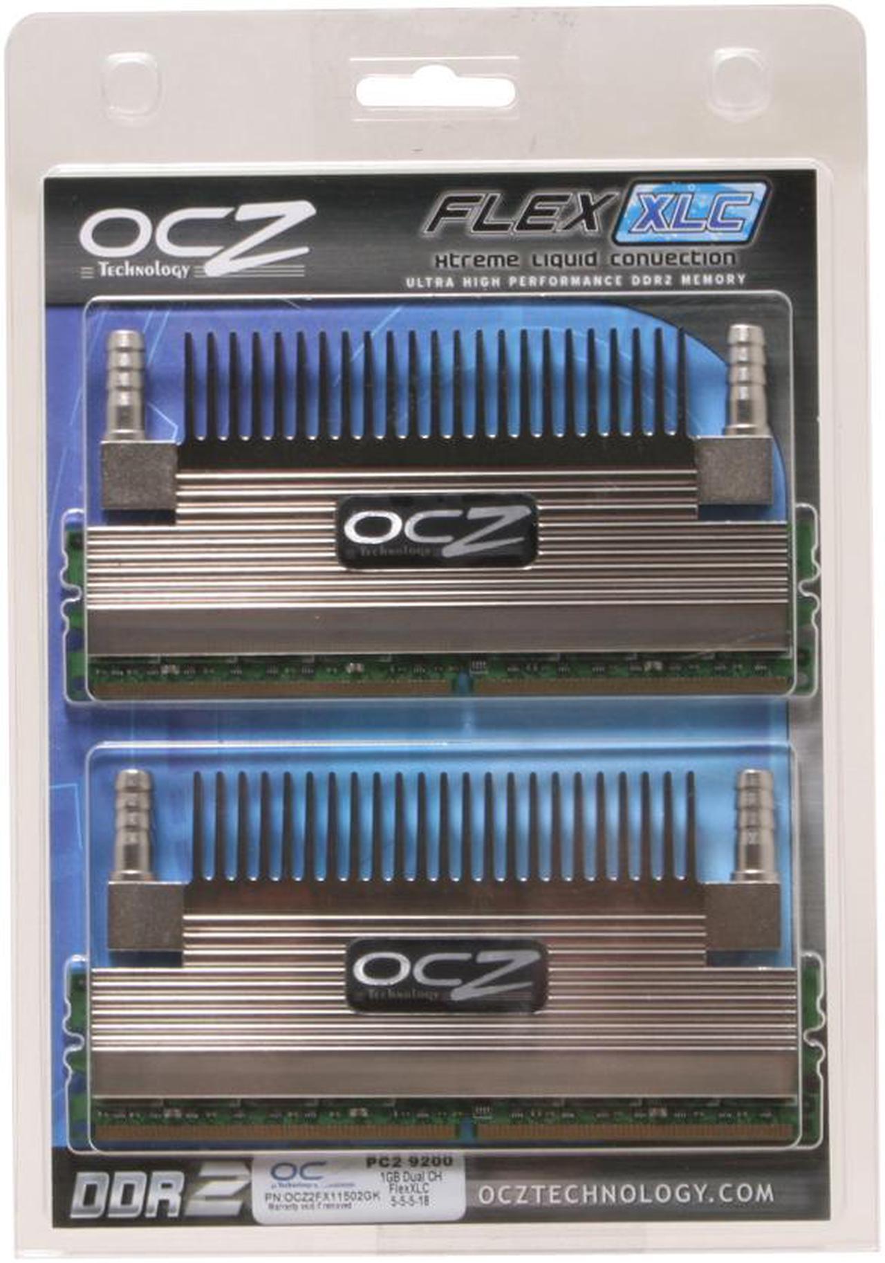 Alt view image 2 of 2 - OCZ Flex XLC 2GB (2 x 1GB) DDR2 1150 (PC2 9200) Dual Channel Kit Desktop Memory Model OCZ2FX11502GK