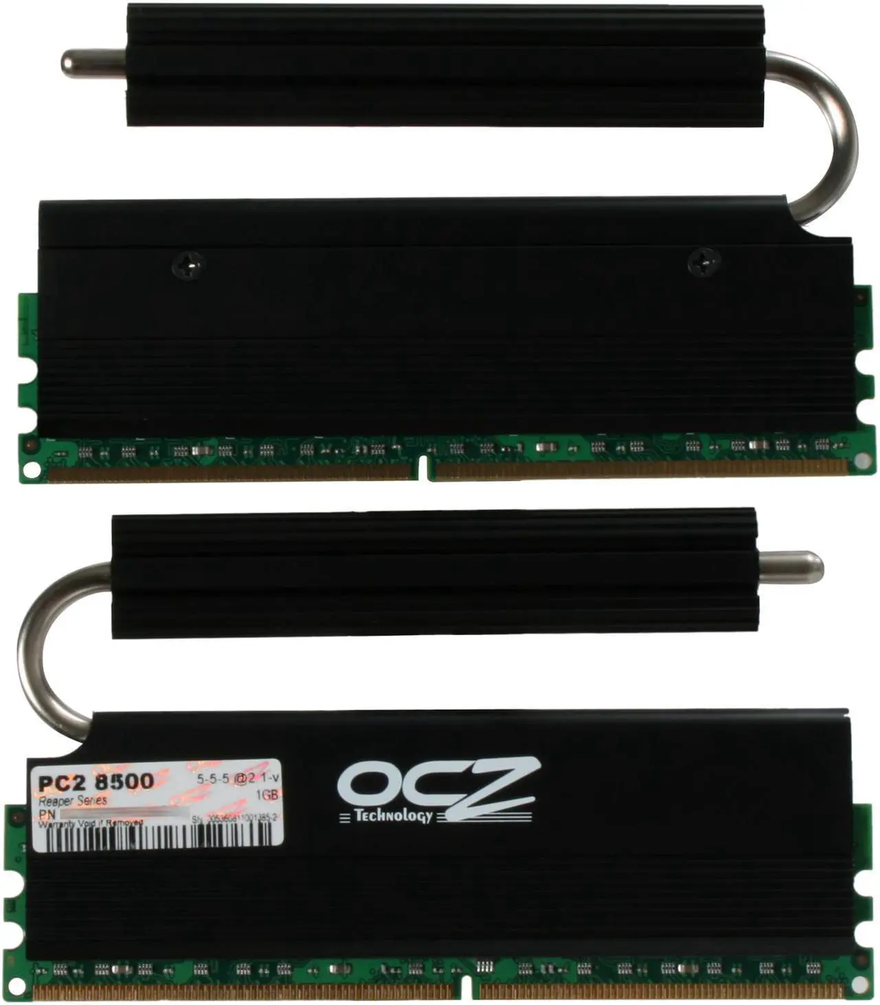 Alt view image 2 of 3 - OCZ Reaper HPC 2GB (2 x 1GB) DDR2 1066 (PC2 8500) Dual Channel Kit Desktop Memory Model OCZ2RPR10662GK