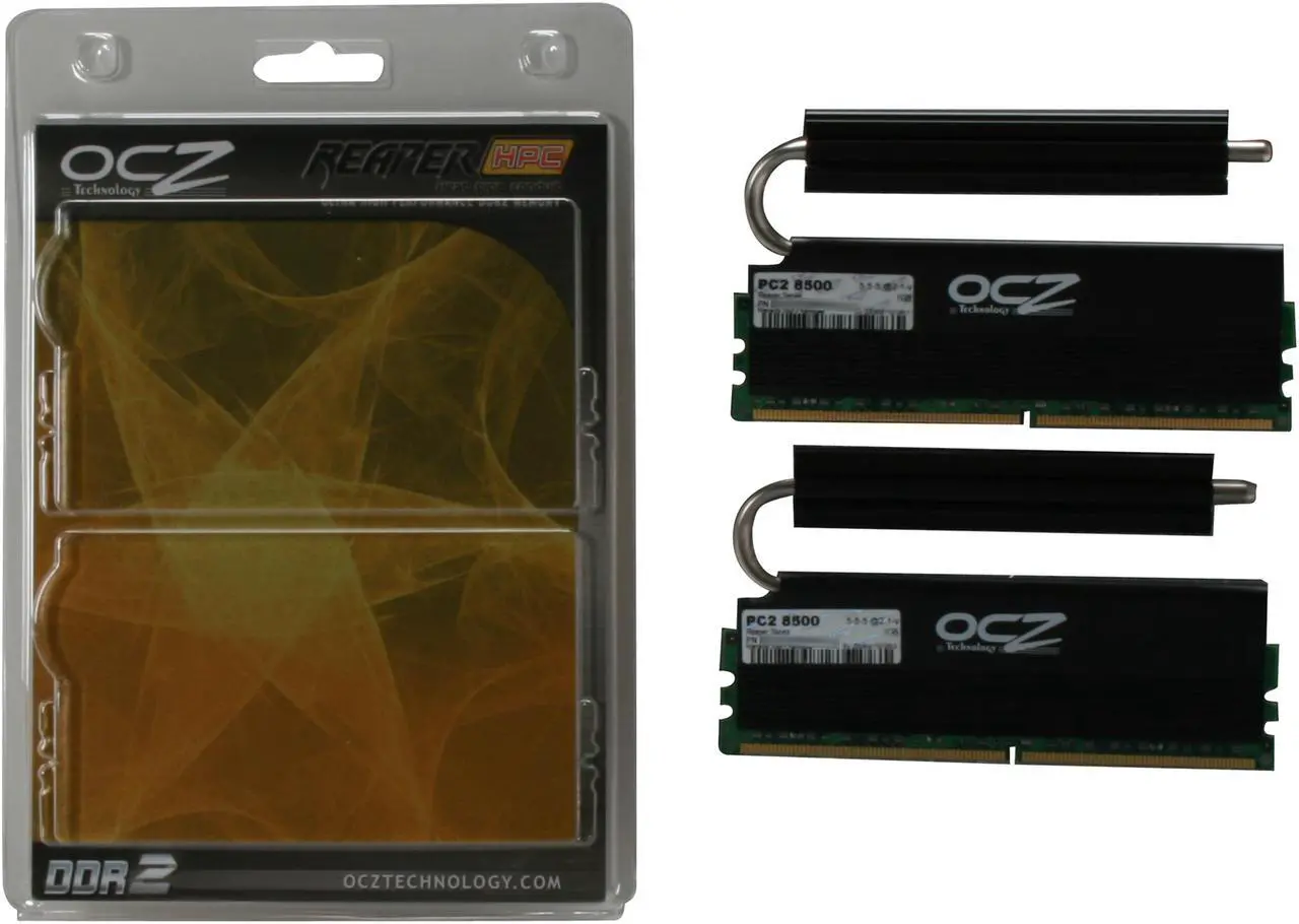 Alt view image 3 of 3 - OCZ Reaper HPC 2GB (2 x 1GB) DDR2 1066 (PC2 8500) Dual Channel Kit Desktop Memory Model OCZ2RPR10662GK