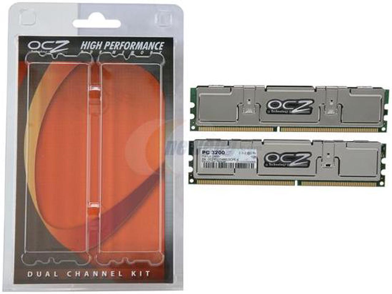Alt view image 3 of 3 - OCZ Platinum 2GB (2 x 1GB) DDR 400 (PC 3200) Dual Channel Kit Desktop Memory Model OCZ4002048ELDCPE-K
