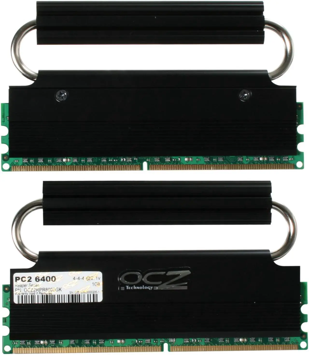 Alt view image 2 of 3 - OCZ Reaper HPC Edition 2GB (2 x 1GB) DDR2 800 (PC2 6400) Dual Channel Kit Desktop Memory Model OCZ2RPR8002GK