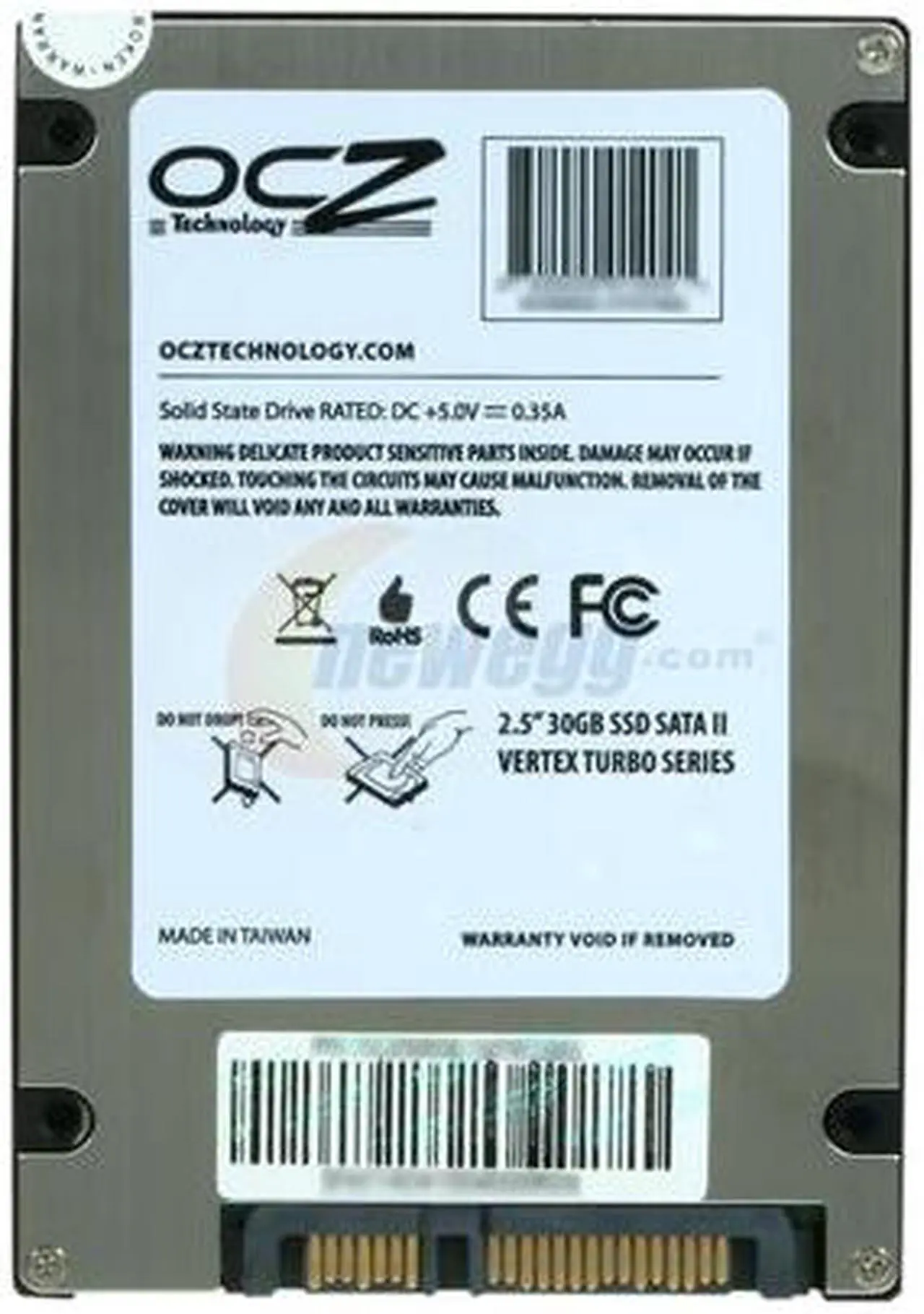 Alt view image 3 of 5 - OCZ Vertex Turbo 2.5" 30GB SATA II MLC Internal Solid State Drive (SSD) OCZSSD2-1VTXT30G