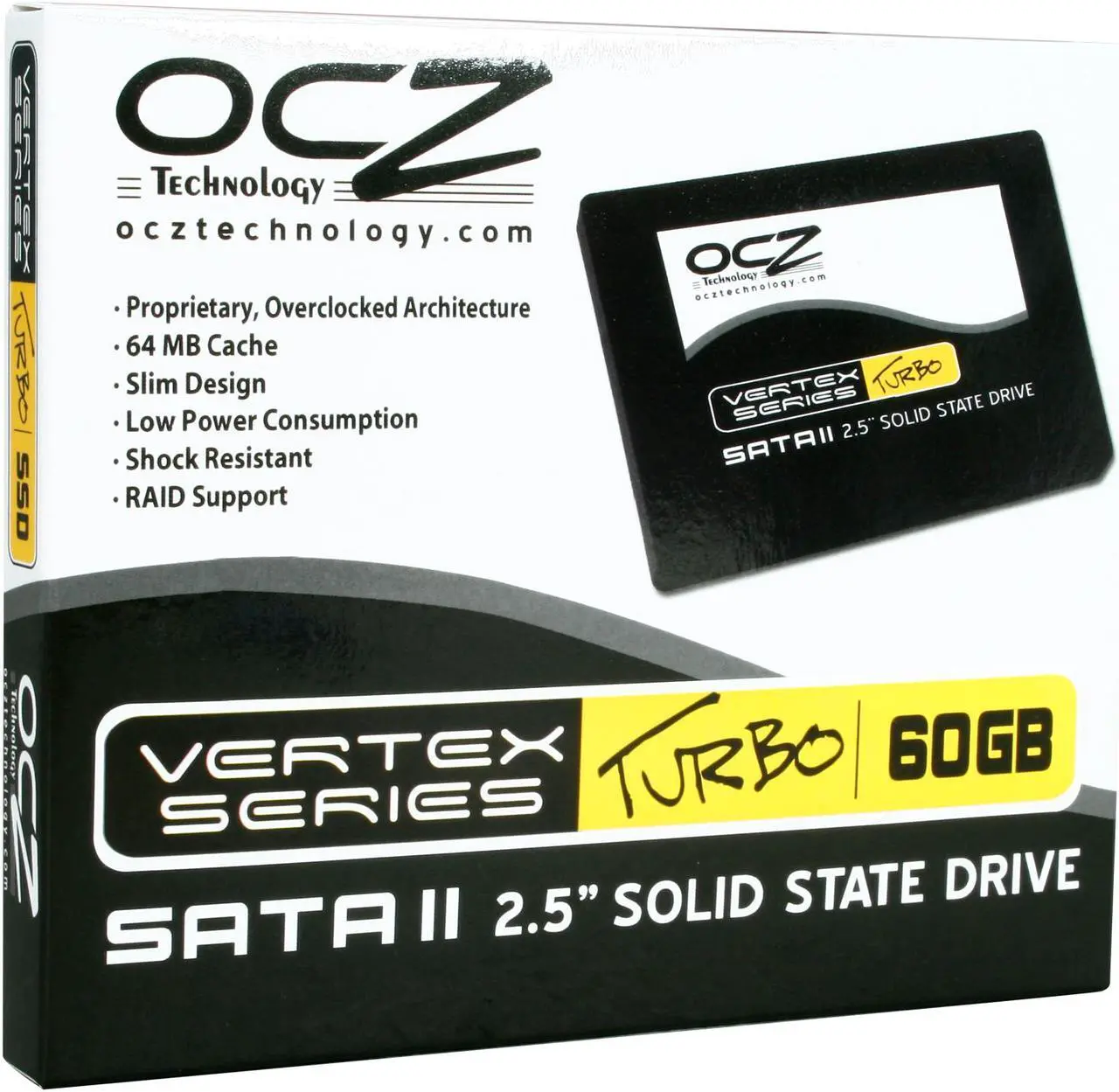 Main image of OCZ Vertex Turbo 2.5" 60GB SATA II MLC Internal Solid State Drive (SSD) OCZSSD2-1VTXT60G