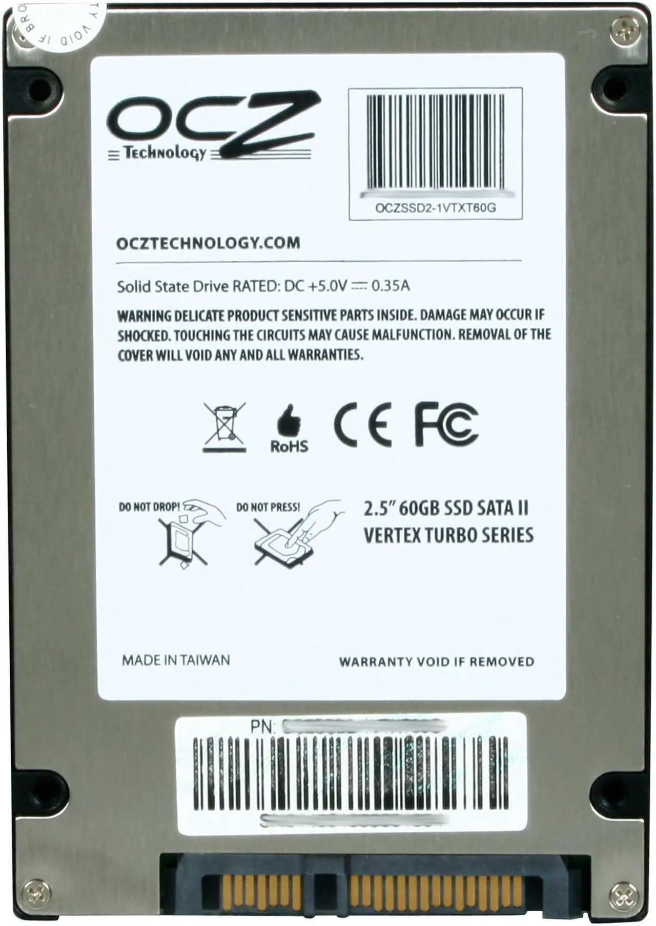 Alt view image 5 of 6 - OCZ Vertex Turbo 2.5" 60GB SATA II MLC Internal Solid State Drive (SSD) OCZSSD2-1VTXT60G