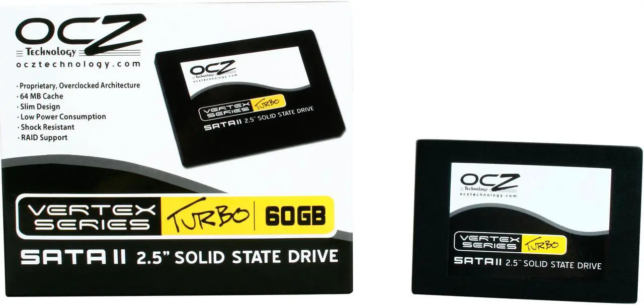 Alt view image 6 of 6 - OCZ Vertex Turbo 2.5" 60GB SATA II MLC Internal Solid State Drive (SSD) OCZSSD2-1VTXT60G