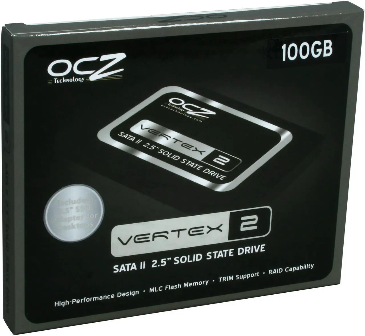 Main image of OCZ Vertex 2 2.5" 100GB SATA II MLC Internal Solid State Drive (SSD) OCZSSD2-2VTX100G