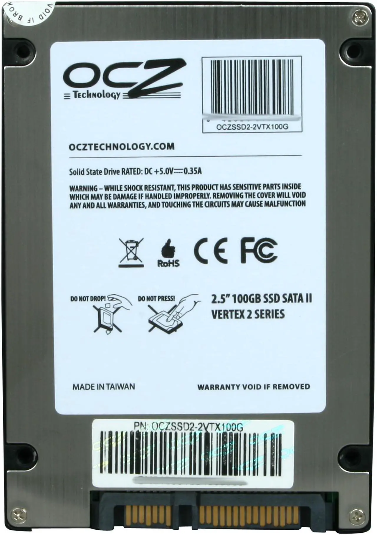 Alt view image 5 of 6 - OCZ Vertex 2 2.5" 100GB SATA II MLC Internal Solid State Drive (SSD) OCZSSD2-2VTX100G