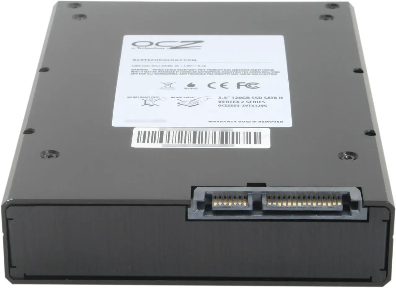 Alt view image 3 of 5 - OCZ Vertex 2 3.5" 120GB SATA II MLC Internal Solid State Drive (SSD) OCZSSD3-2VTX120G