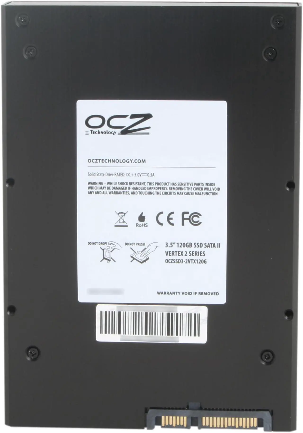 Alt view image 4 of 5 - OCZ Vertex 2 3.5" 120GB SATA II MLC Internal Solid State Drive (SSD) OCZSSD3-2VTX120G