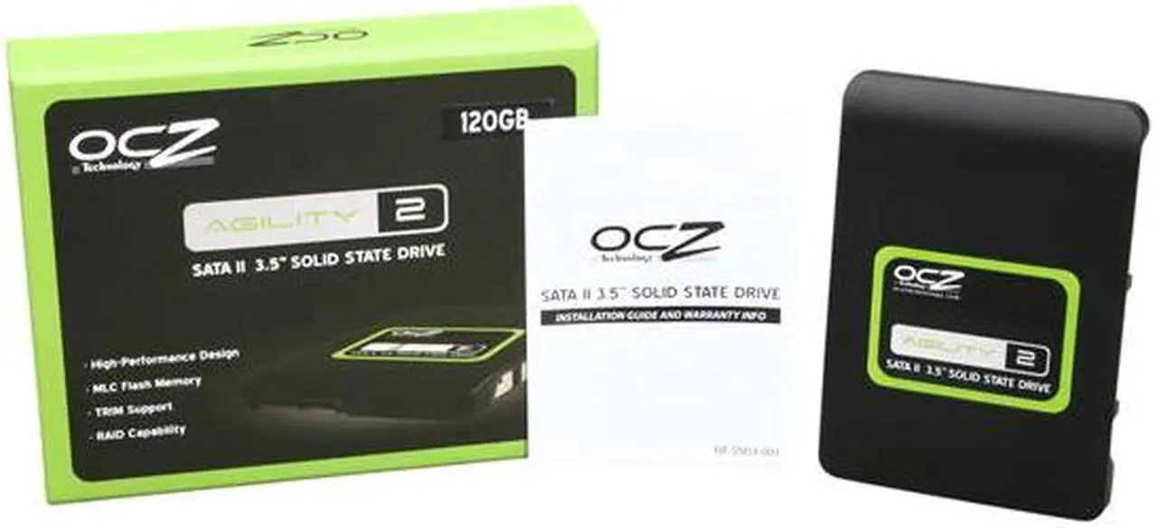 Alt view image 6 of 6 - OCZ Agility 2 3.5" 120GB SATA II MLC Internal Solid State Drive (SSD) OCZSSD3-2AGT120G