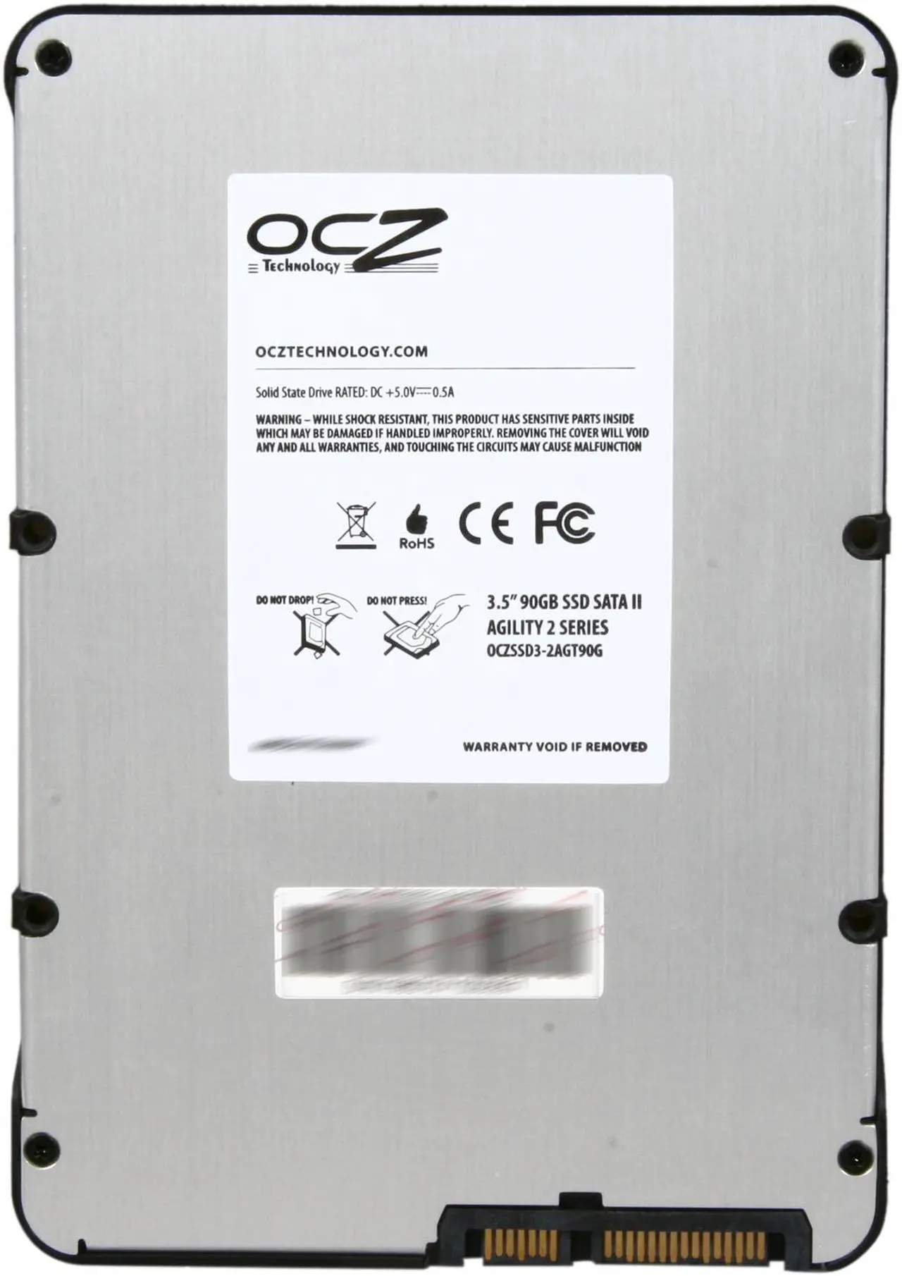 Alt view image 5 of 6 - OCZ Agility 2 3.5" 90GB SATA II MLC Internal Solid State Drive (SSD) OCZSSD3-2AGT90G