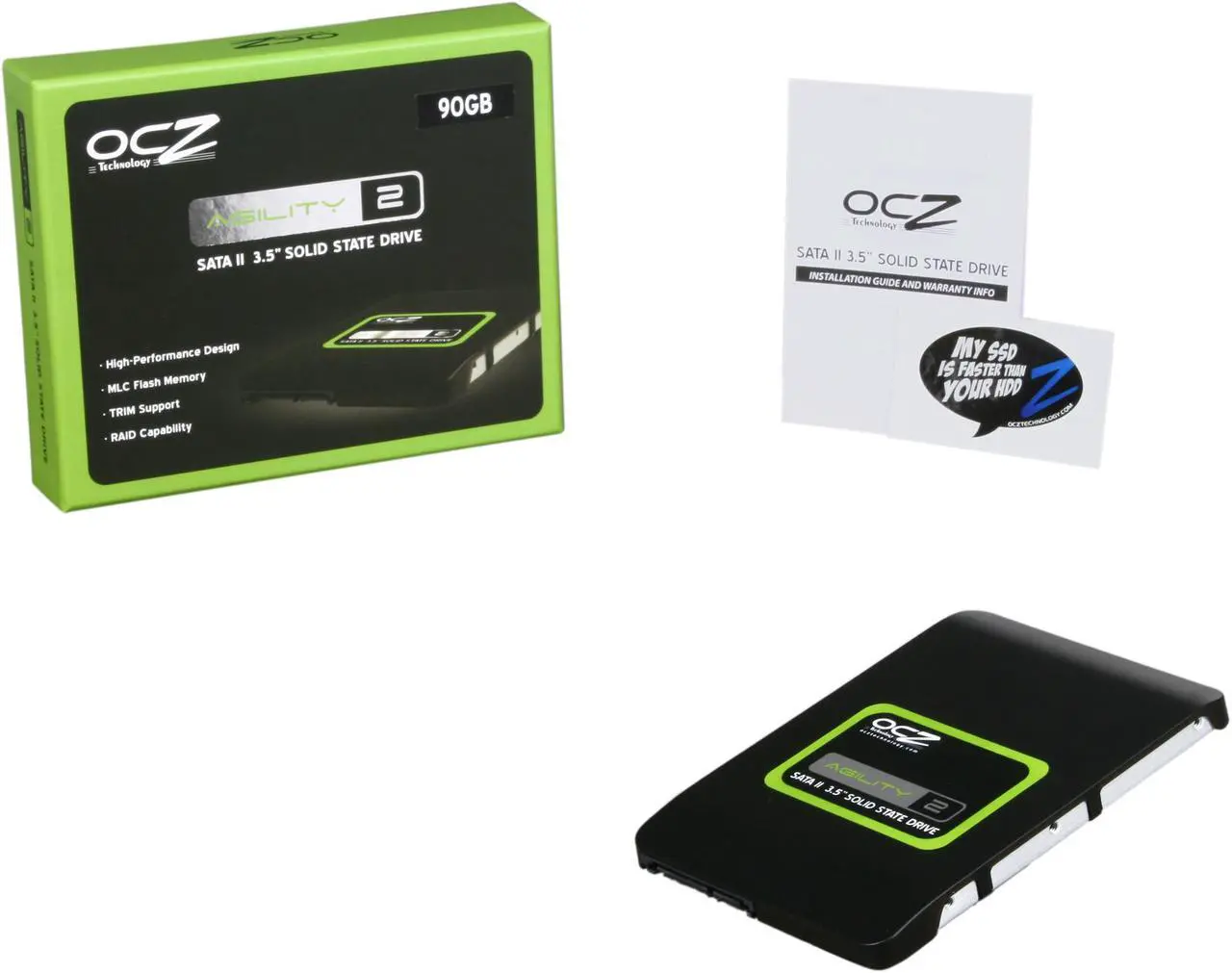 Alt view image 6 of 6 - OCZ Agility 2 3.5" 90GB SATA II MLC Internal Solid State Drive (SSD) OCZSSD3-2AGT90G