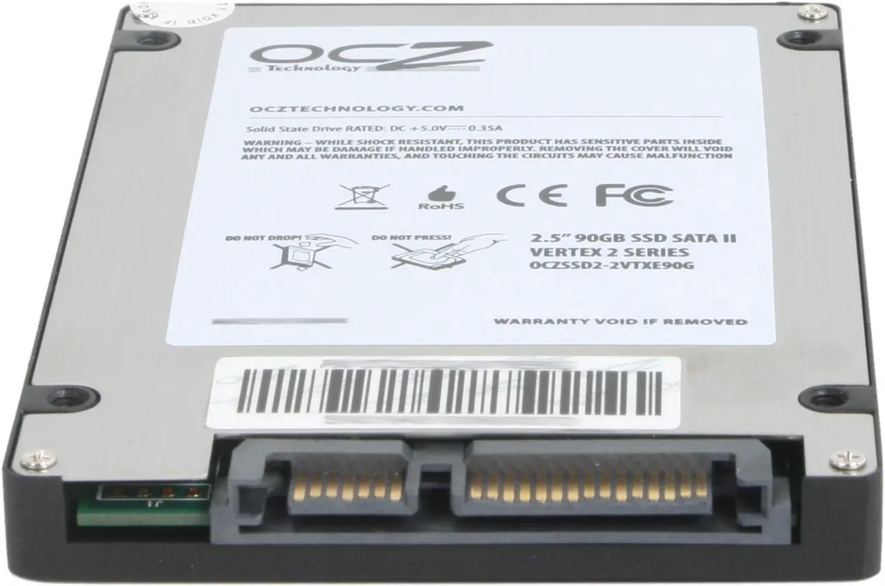Alt view image 3 of 5 - OCZ Vertex 2 2.5" 90GB SATA II MLC Internal Solid State Drive (SSD) OCZSSD2-2VTXE90G