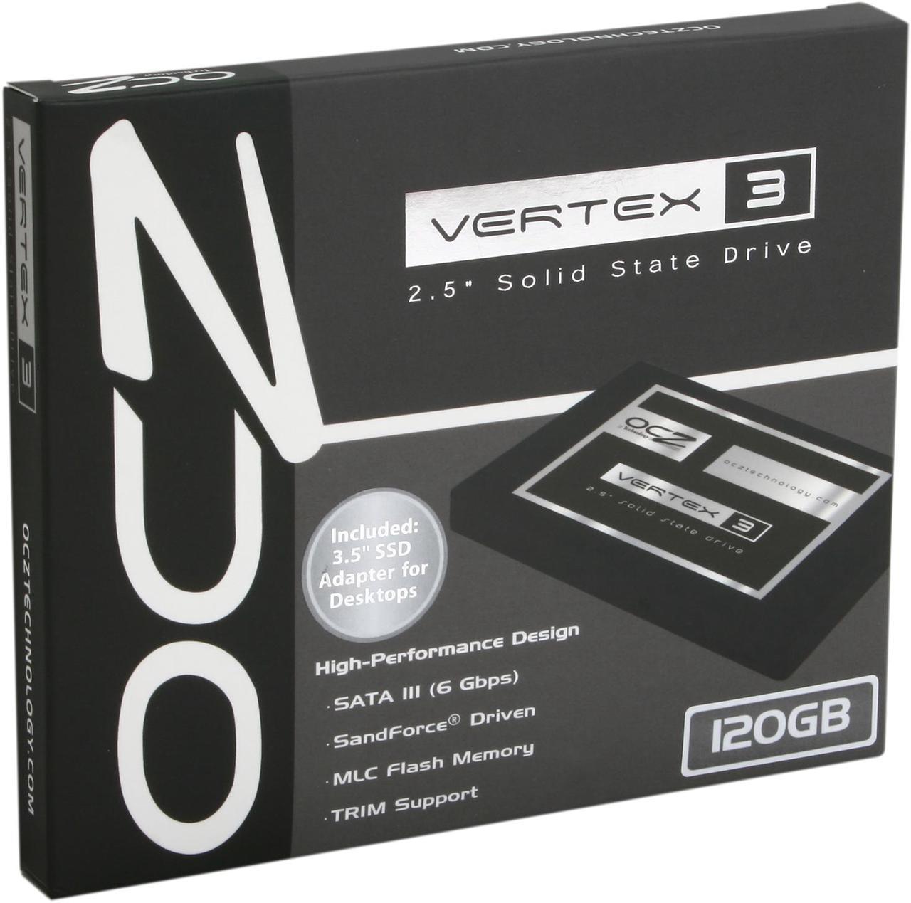 OCZ Vertex 3 2.5" 120GB SATA III MLC Internal Solid State Drive (SSD) VTX3-25SAT3-120G