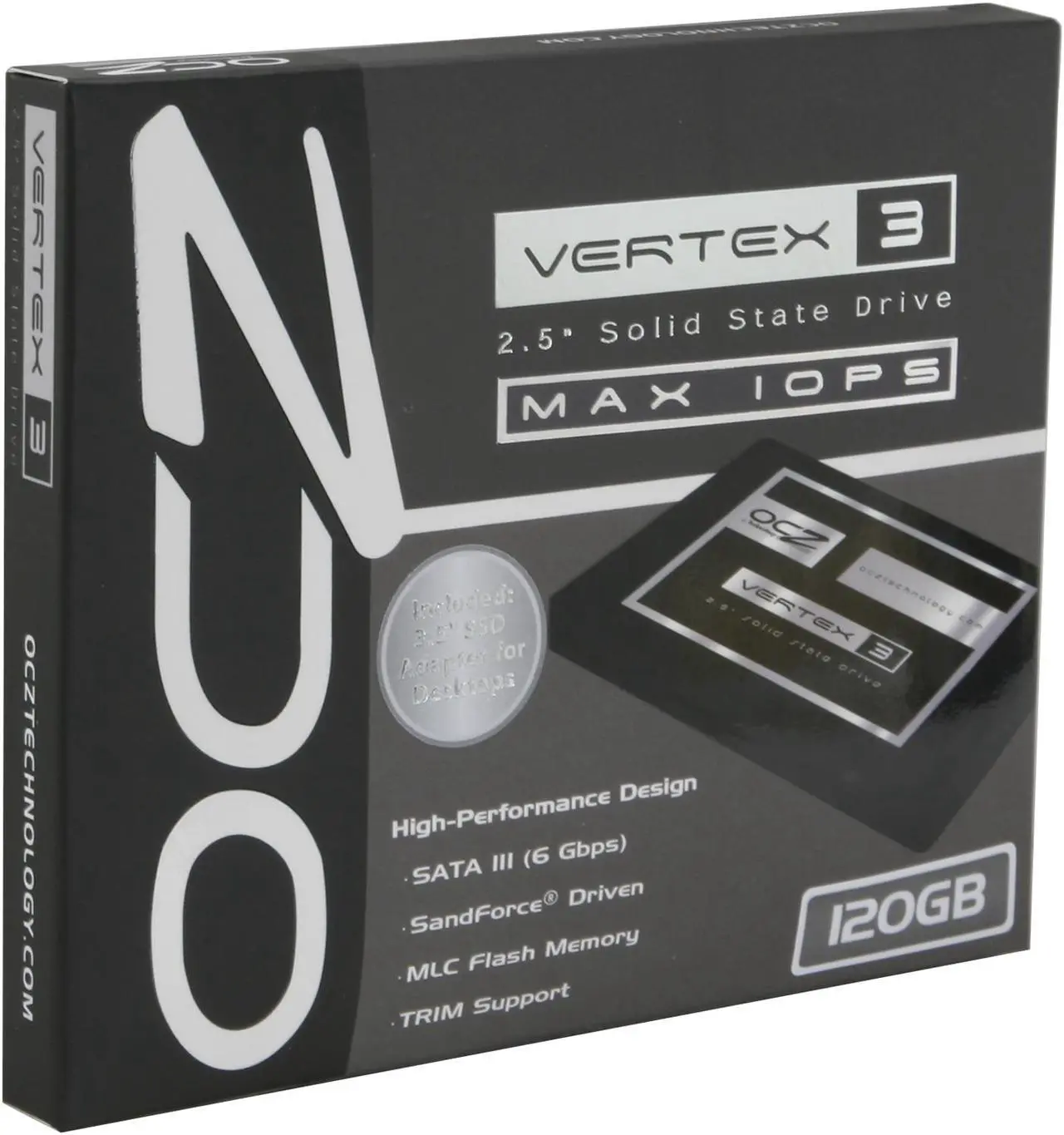 Main image of OCZ Vertex 3 Series - MAX IOPS Edition 2.5" 120GB SATA III MLC Internal Solid State Drive (SSD) VTX3MI-25SAT3-120G