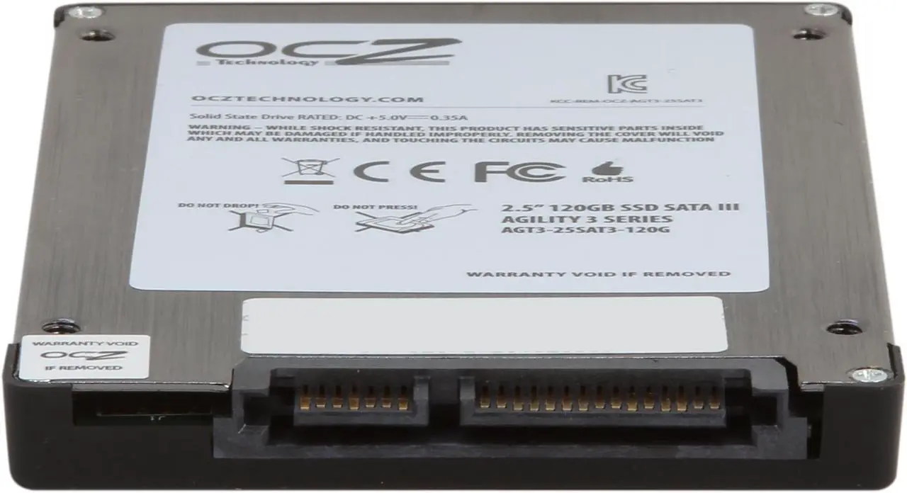 Alt view image 5 of 5 - OCZ Agility 3 2.5" 120GB SATA III MLC Internal Solid State Drive (SSD) AGT3-25SAT3-120G