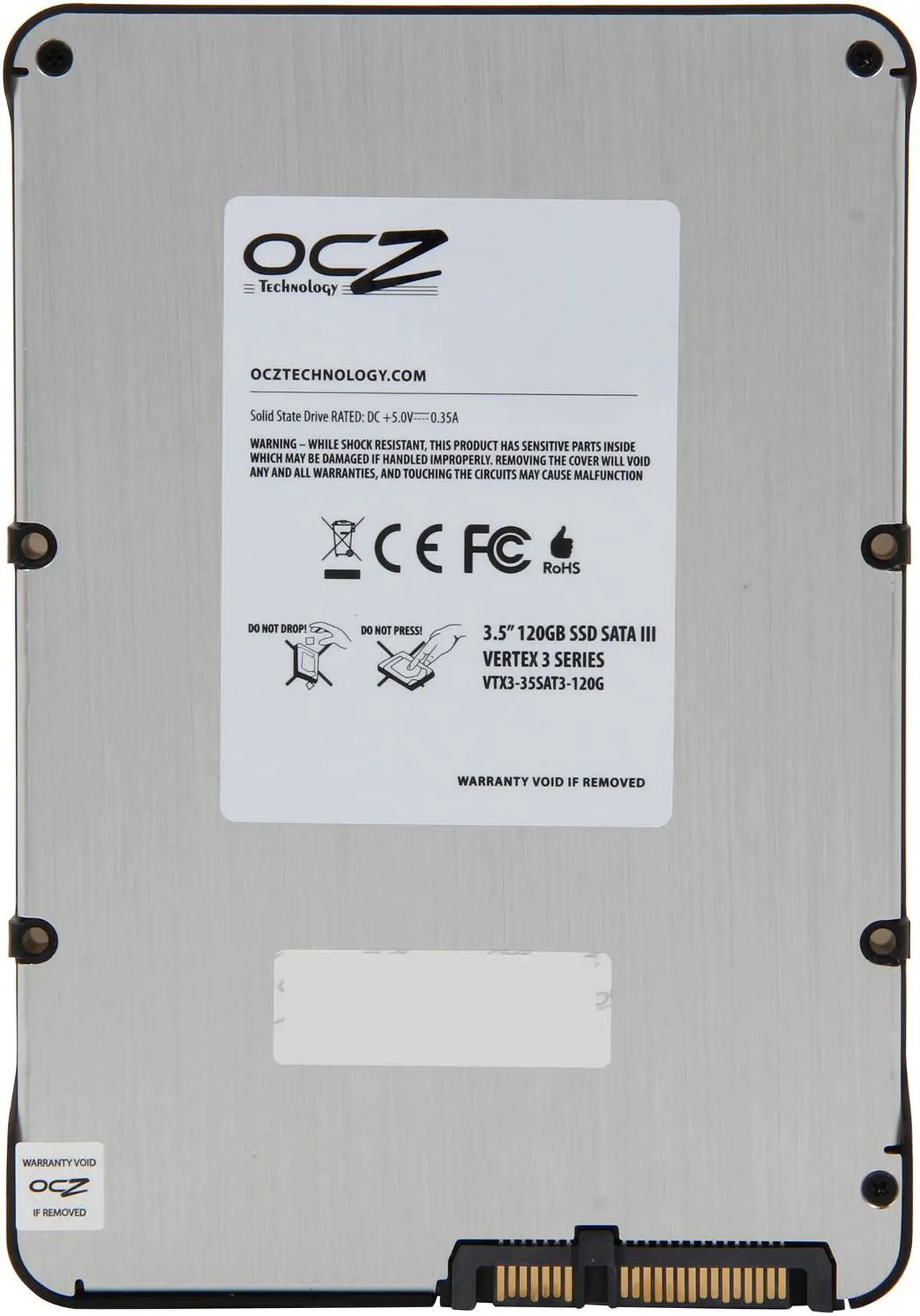 Alt view image 5 of 5 - OCZ Vertex 3 3.5" 120GB SATA III MLC Internal Solid State Drive (SSD) VTX3-35SAT3-120G