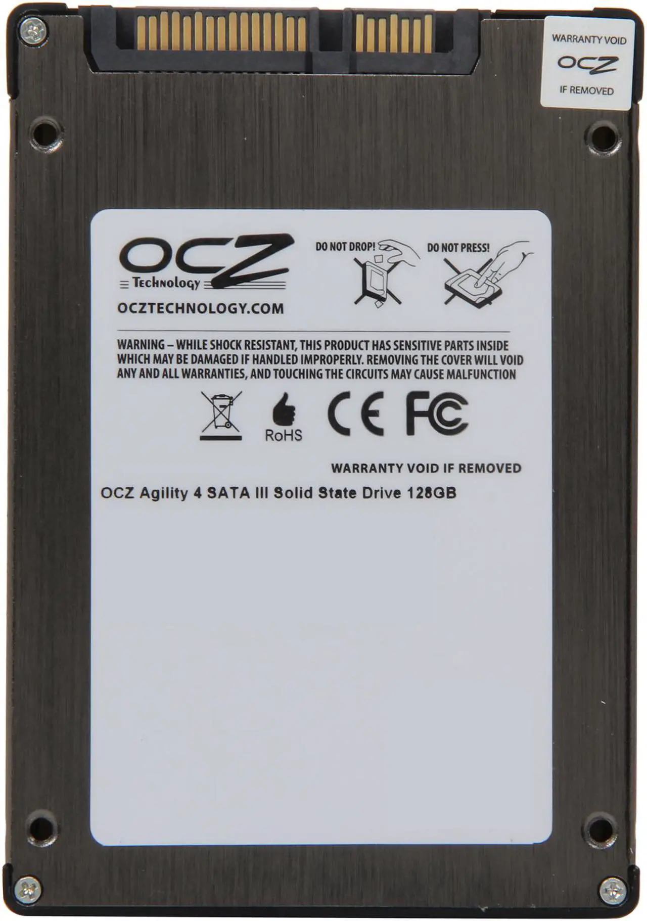 Alt view image 4 of 6 - OCZ Agility 4 2.5" 128GB SATA III MLC Internal Solid State Drive (SSD) AGT4-25SAT3-128G