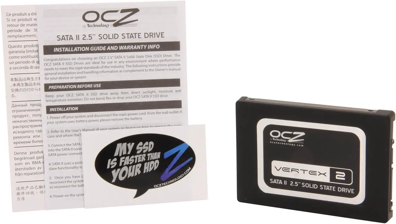 Alt view image 5 of 6 - Manufacturer Recertified OCZ Vertex 2 2.5" 80GB SATA II MLC Internal Solid State Drive (SSD) OCZSSD2-2VTX80G
