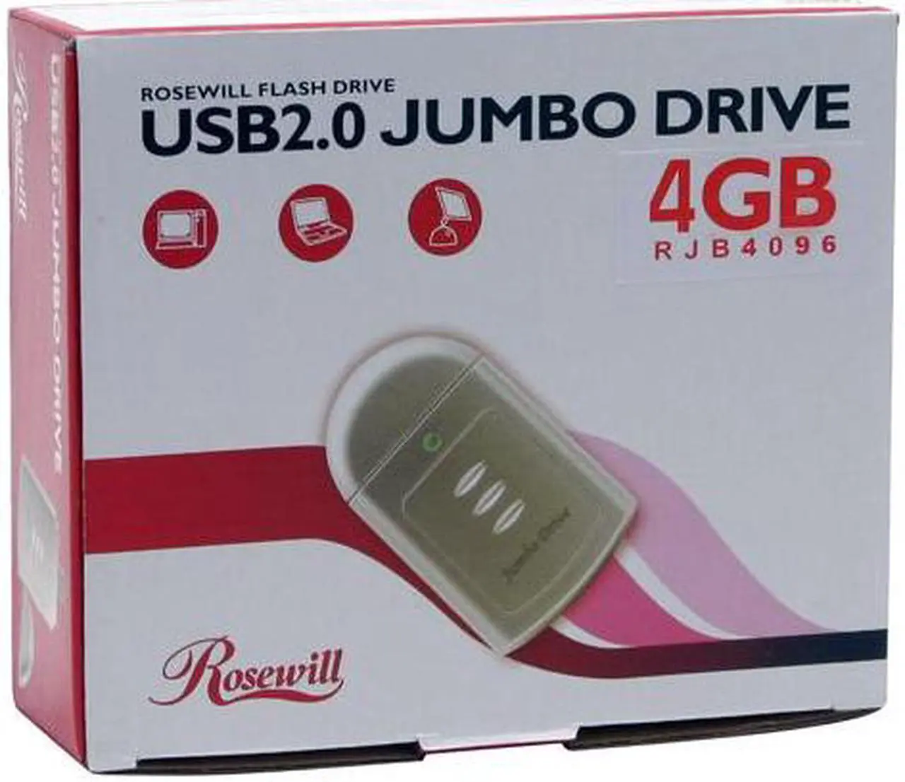 Alt view image 5 of 5 - Rosewill Jumbo Drive 4GB Flash Drive (USB2.0 Portable) RJB4096