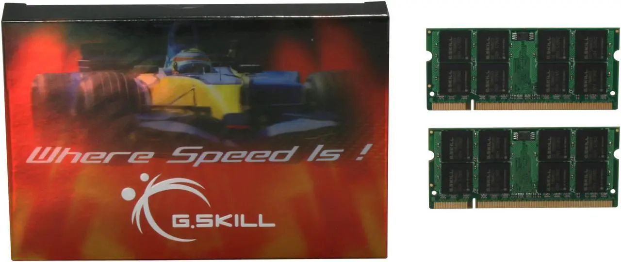 Alt view image 3 of 3 - G.SKILL 4GB (2 x 2GB) 200-Pin DDR2 SO-DIMM DDR2 667 (PC2 5300) Dual Channel Kit Laptop Memory Model F2-5300CL5D-4GBSA