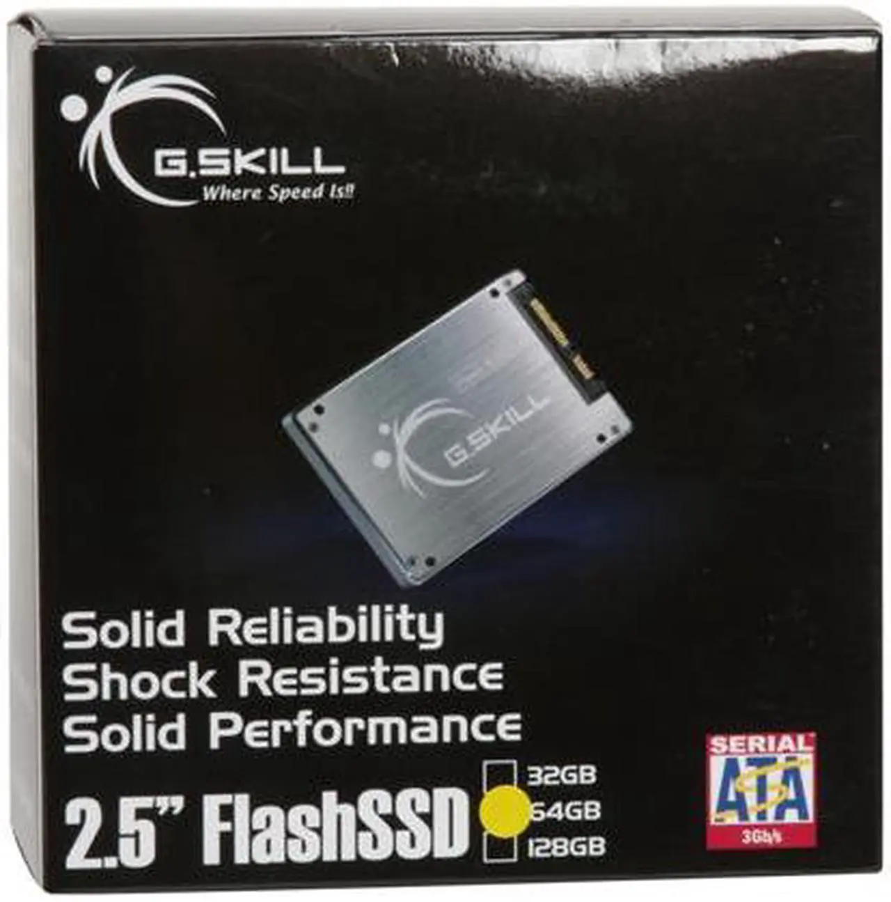 Alt view image 3 of 3 - G.SKILL 2.5" 64GB SATA II SLC Internal Solid State Drive (SSD) FS-25S2-64GB