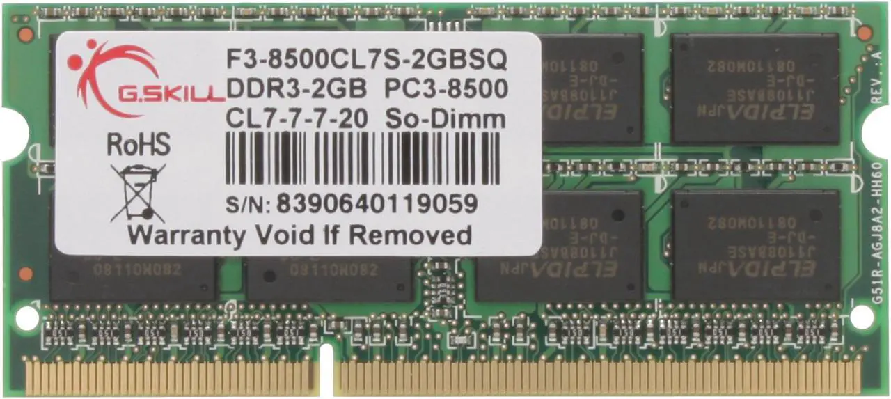 4GB GeIL DDR3 SO-DIMM 1066MHz CL7 Laptop Memory Module 204 Pins PC3 8500 1 5v - View #4