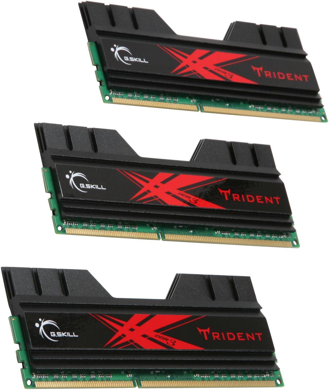 G.SKILL Trident 6GB (3 x 2GB) DDR3 2000 (PC3 16000) Triple Channel Kit Desktop Memory Model F3-16000CL9T-6GBTD