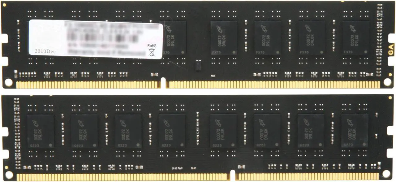 Alt view image 2 of 3 - G.SKILL Value Series 8GB (2 x 4GB) DDR3 1333 (PC3 10600) Desktop Memory Model F3-10600CL9D-8GBNT