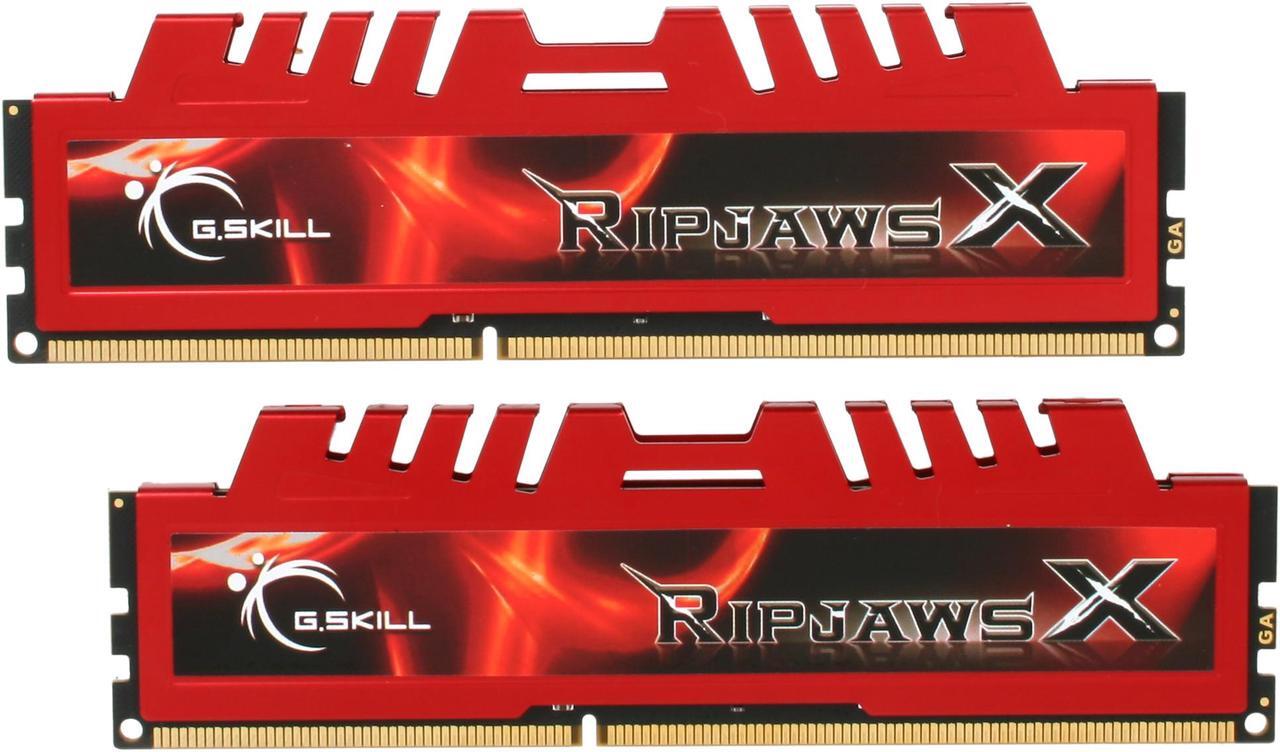 Main image of G.SKILL Ripjaws X Series 8GB (2 x 4GB) DDR3 1600 (PC3 12800) Desktop Memory Model F3-12800CL9D-8GBXL