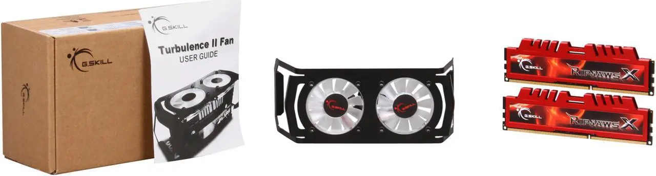 Alt view image 8 of 8 - G.SKILL Ripjaws X + Turbulence II Series 8GB (2 x 4GB) DDR3 2133 (PC3 17000) Desktop Memory Model F3-17000CL9D-8GBXLD