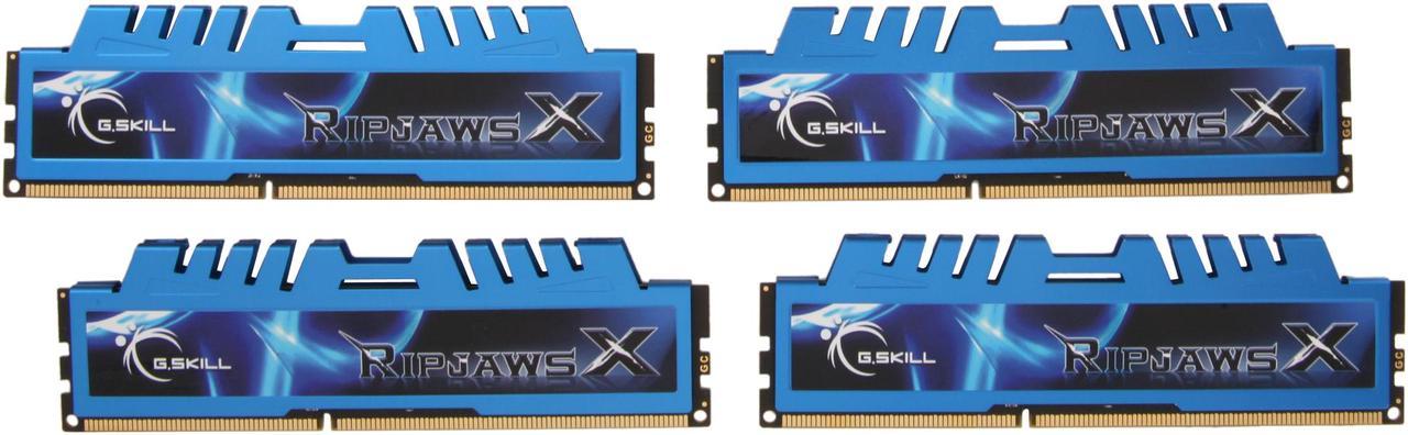 G.SKILL Ripjaws X Series 16GB (4 x 4GB) DDR3L 1600 (PC3L 12800) Low Voltage Desktop Memory Model F3-12800CL9Q-16GBXM