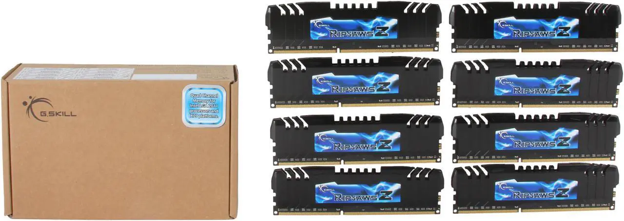 Alt view image 4 of 3 - G.SKILL Ripjaws Z Series 32GB (8 x 4GB) DDR3 2133 (PC3 17000) Desktop Memory Model F3-17000CL9Q2-32GBZH