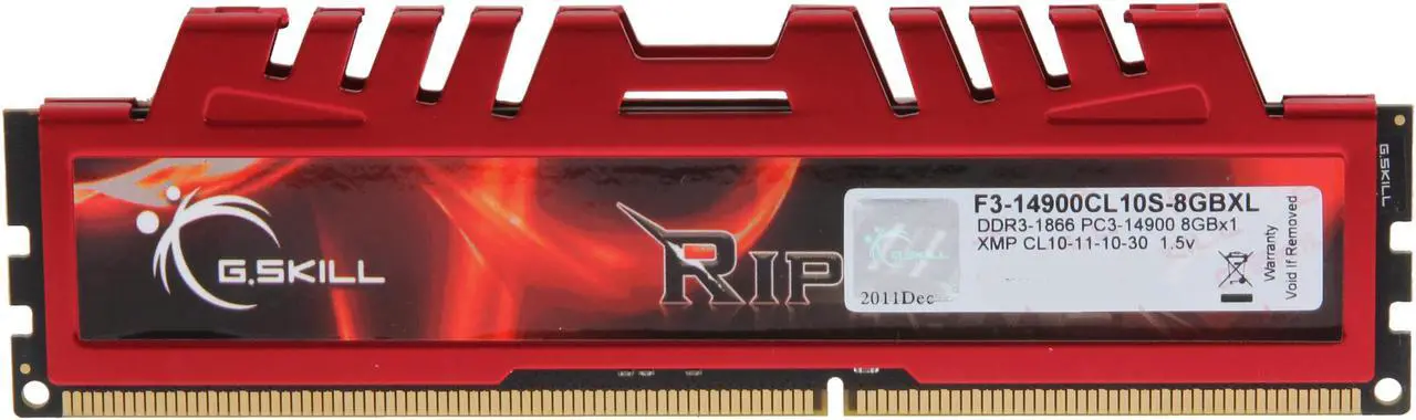 G.Skill RipjawsX Series 8GB DDR3 1866MHz CL10 - Thumbnail 5