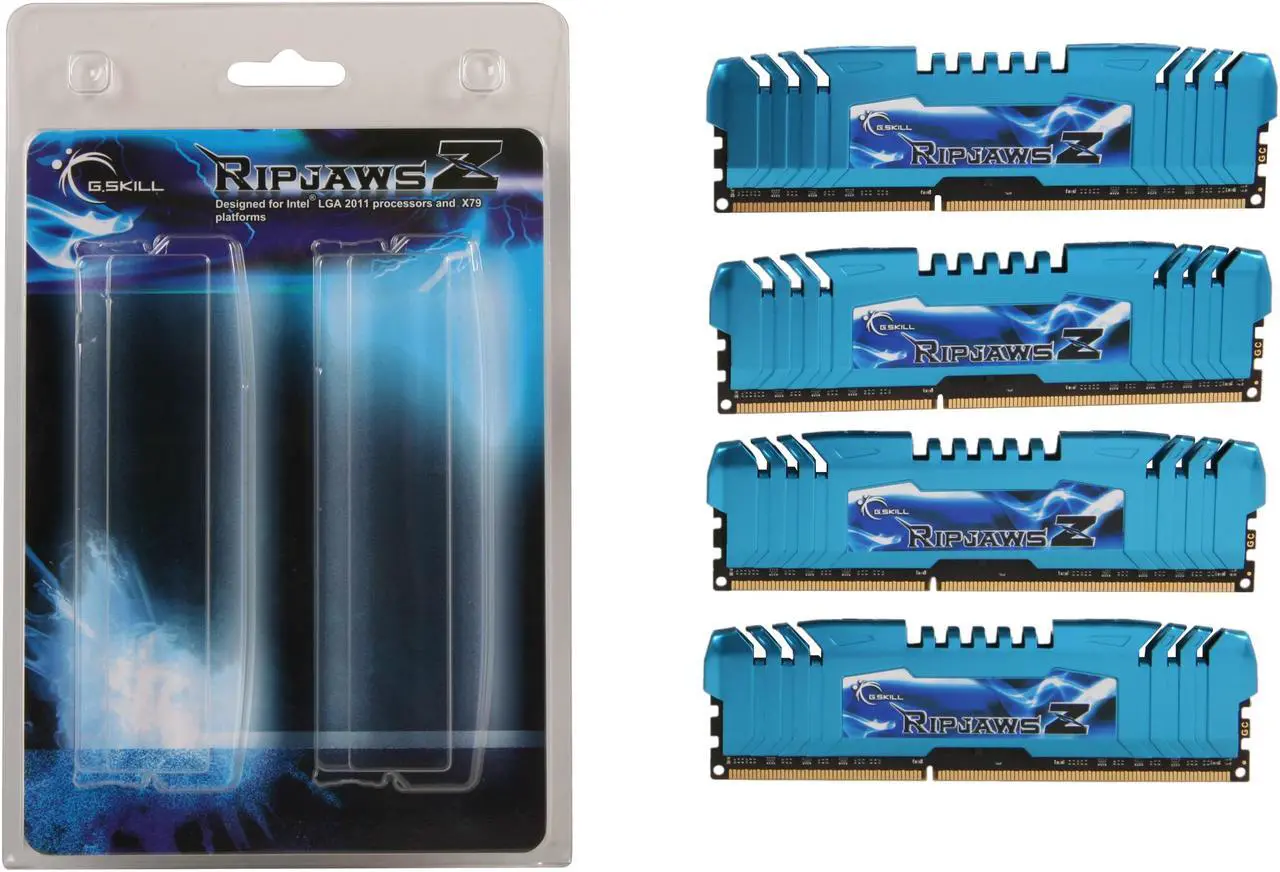 Alt view image 3 of 3 - G.SKILL Ripjaws Z Series 16GB (4 x 4GB) DDR3 1866 (PC3 14900) Desktop Memory Model F3-14900CL8Q-16GBZM