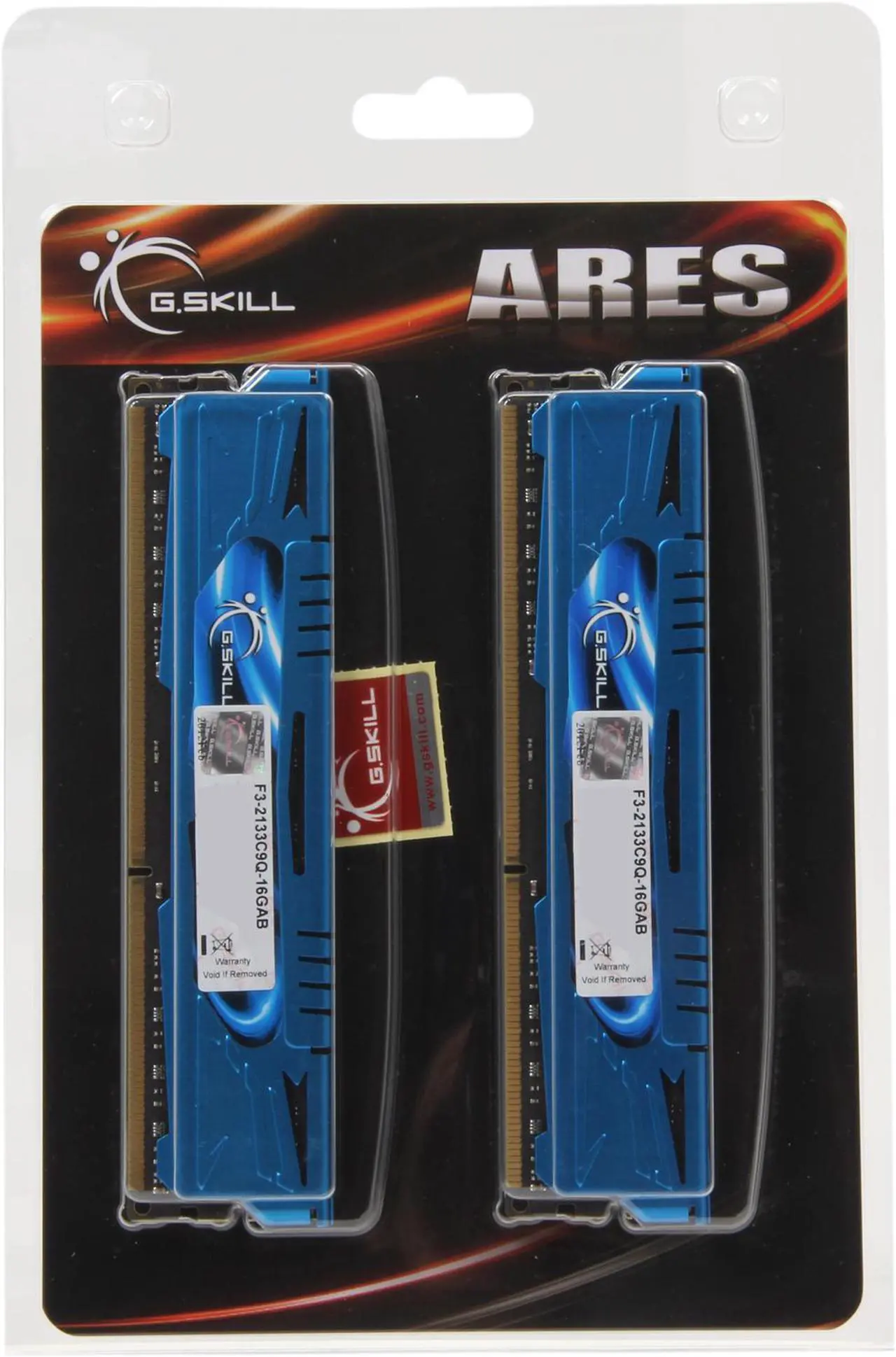 Alt view image 3 of 3 - G.SKILL Ares Series 16GB (4 x 4GB) DDR3 2133 (PC3 17000) Desktop Memory Model F3-2133C9Q-16GAB