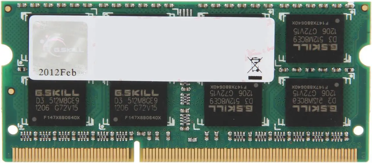 Main image of G.SKILL Standard Series 8GB 204-Pin DDR3 SO-DIMM DDR3 1333 (PC3 10600) Laptop Memory Model F3-1333C9S-8GSA