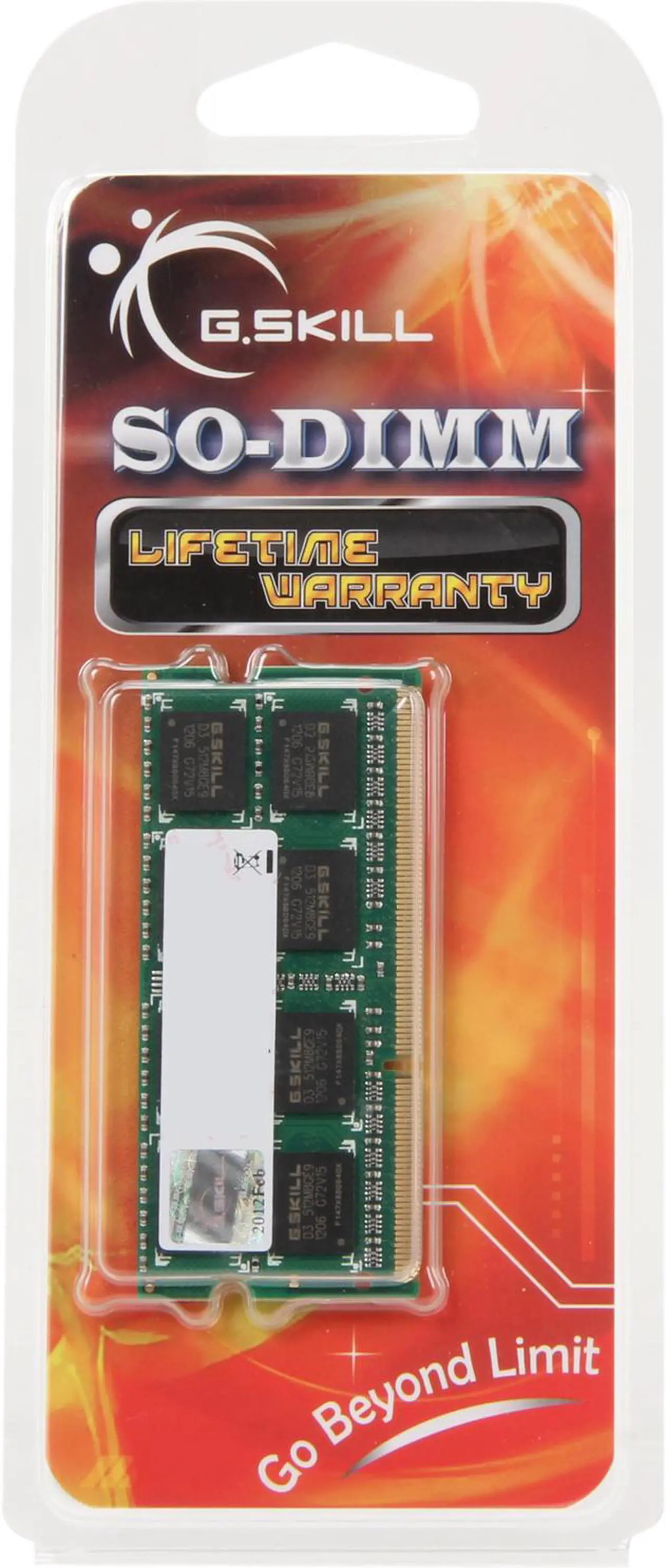 Alt view image 3 of 3 - G.SKILL Standard Series 8GB 204-Pin DDR3 SO-DIMM DDR3 1333 (PC3 10600) Laptop Memory Model F3-1333C9S-8GSA
