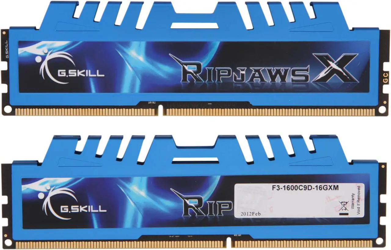 Alt view image 2 of 3 - G.SKILL Ripjaws X Series 16GB (2 x 8GB) 240-Pin PC RAM DDR3 1600 (PC3 12800) Desktop Memory Model F3-1600C9D-16GXM