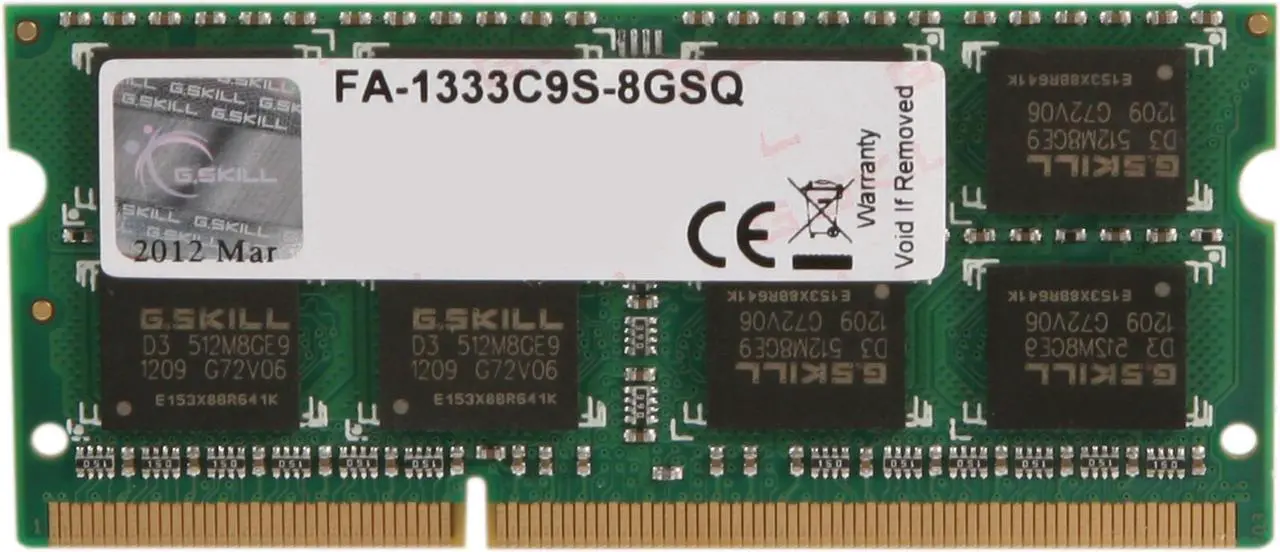 Main image of G.SKILL 8GB DDR3 1333 (PC3 10600) Memory for Apple Model FA-1333C9S-8GSQ