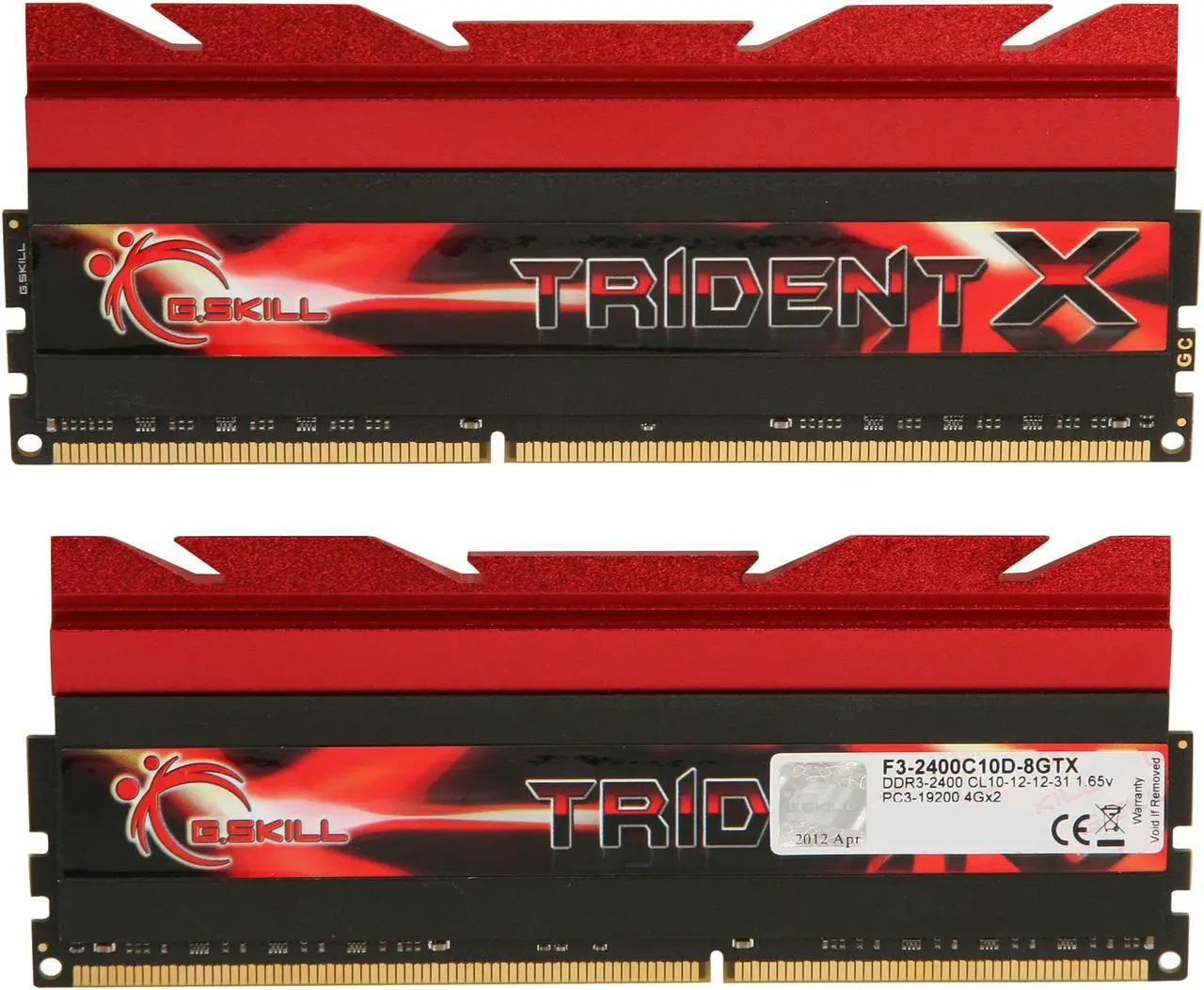 G.Skill TridentX 32GB DDR3 RAM - 2400MHz CL10 1.65V Desktop Memory (F3-2400C10Q-32GTX)
